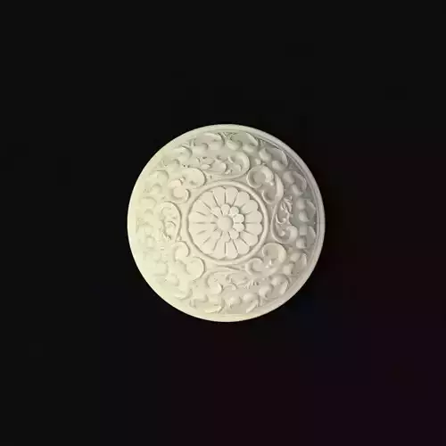 rosette ornately carved ceiling medallion