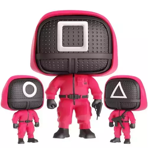 Squid game Funko POP toy 3D model Squid game Funko POP toy 3D model