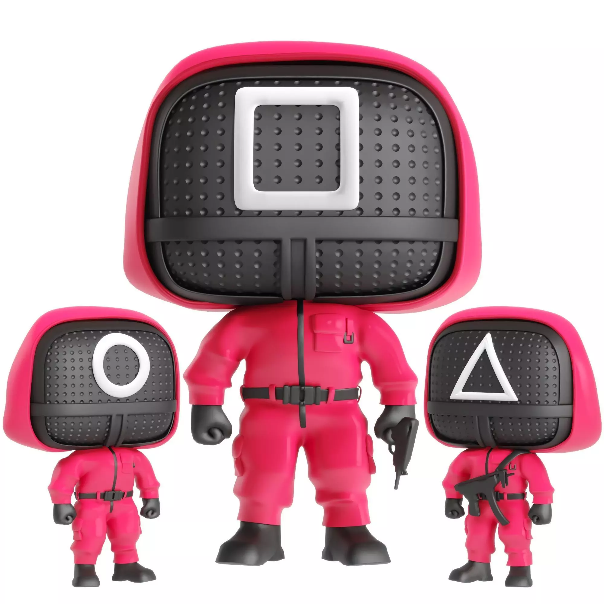 Squid game Funko POP toy 3D model_0