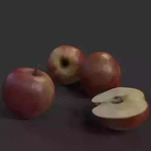 Apples PBR low poly photogrammetry based