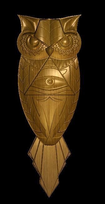 The Owl carving 3D print model_1