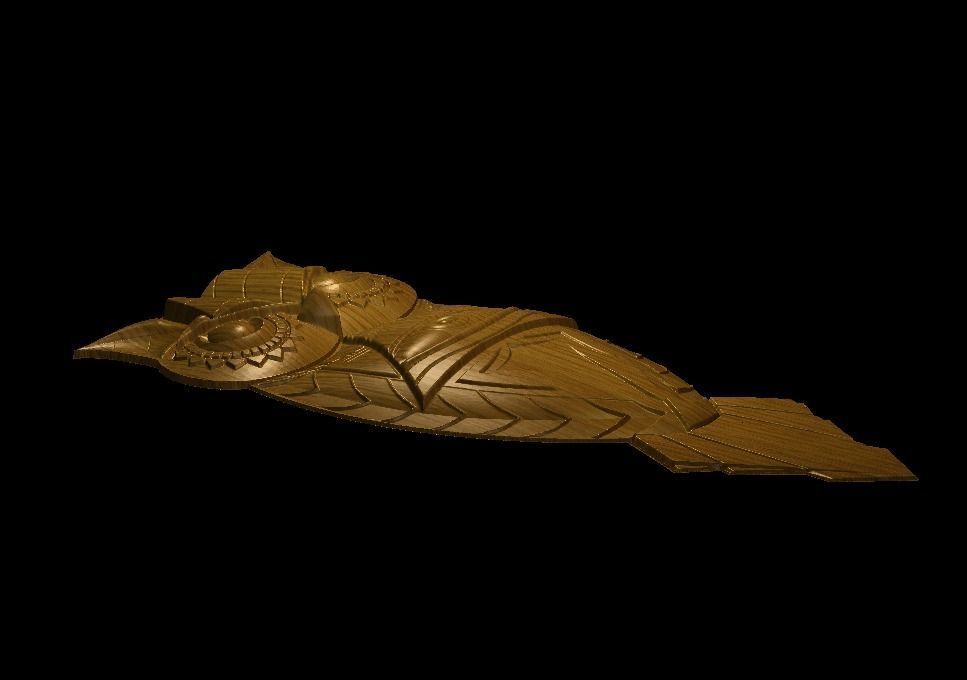 The Owl carving 3D print model_2
