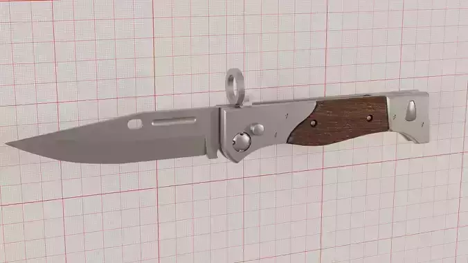 Shooting knife  Low-poly 3D model