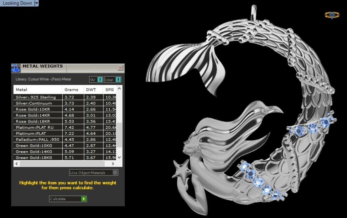 mermaid pendant 08-orginal design 3D print model_19