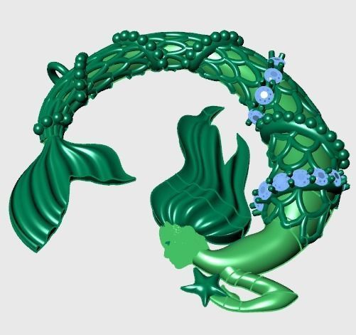 mermaid pendant 08-orginal design 3D print model_26