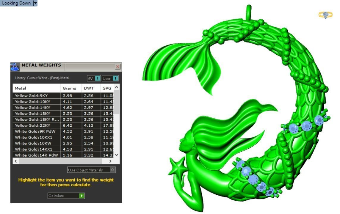 mermaid pendant 08-orginal design 3D print model_18