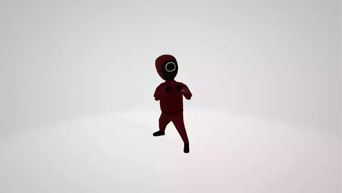 Squid game villain characters lowpoly 