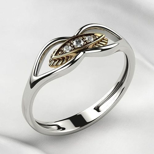 Fashion Gold Ring 3D print model
