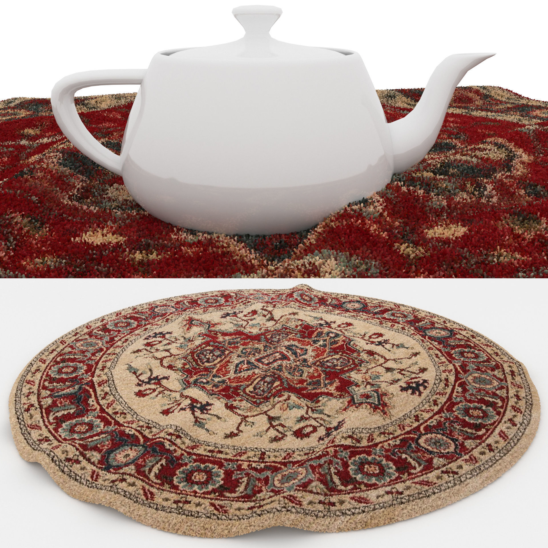 Rugs No 437 Low-poly 3D model_1