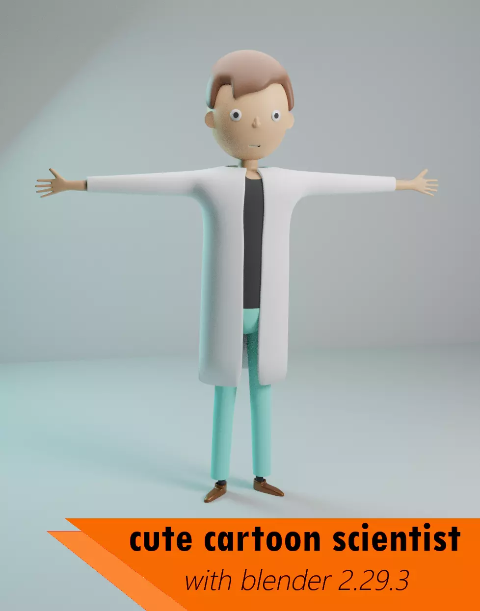 simple cartoon character male cartoon character Free 3D model