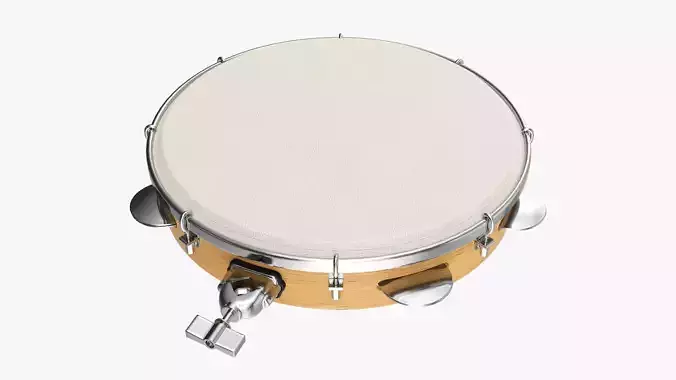 Pandeiro samba music instrument 3D model