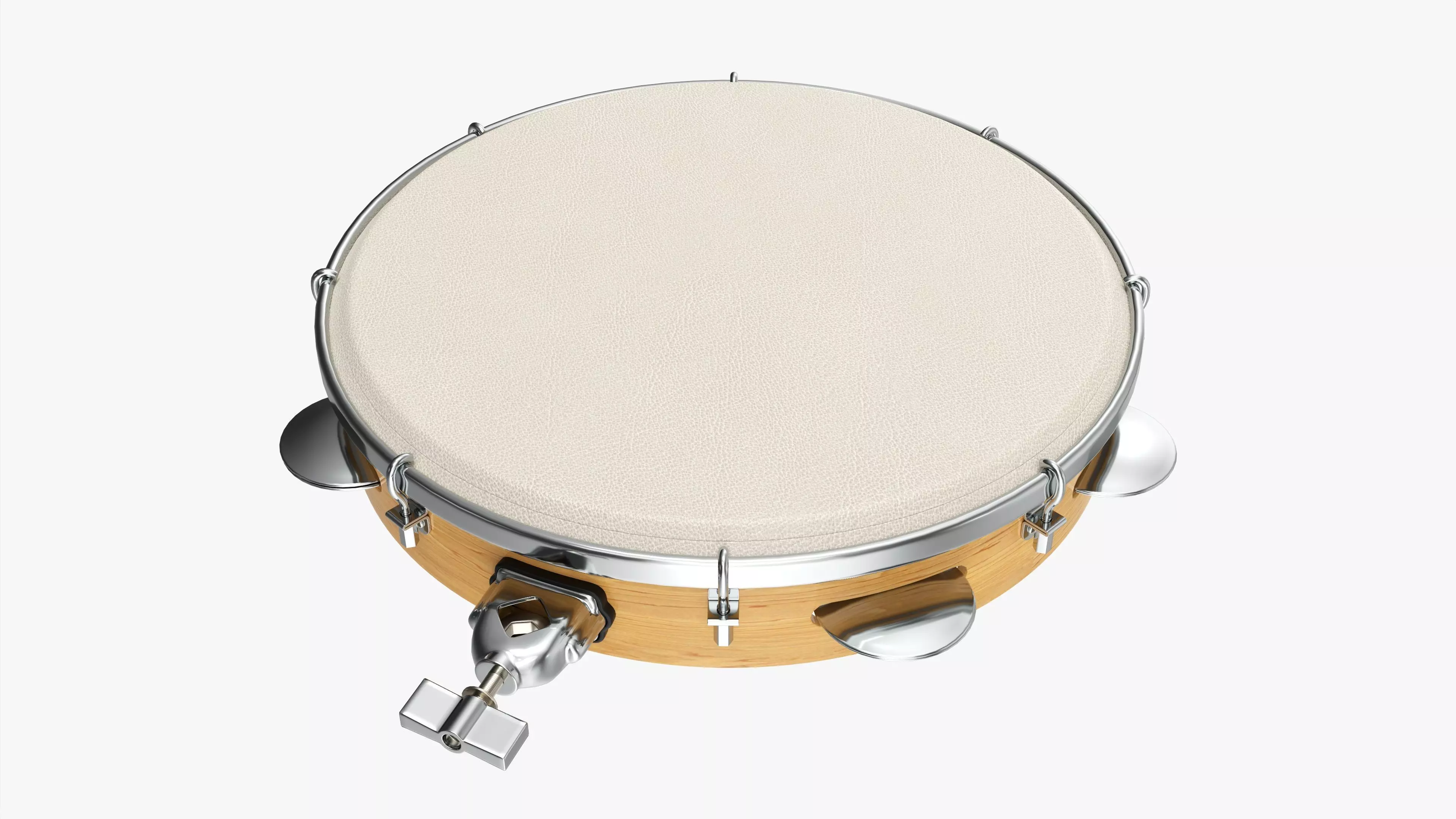 Pandeiro samba music instrument 3D model_0