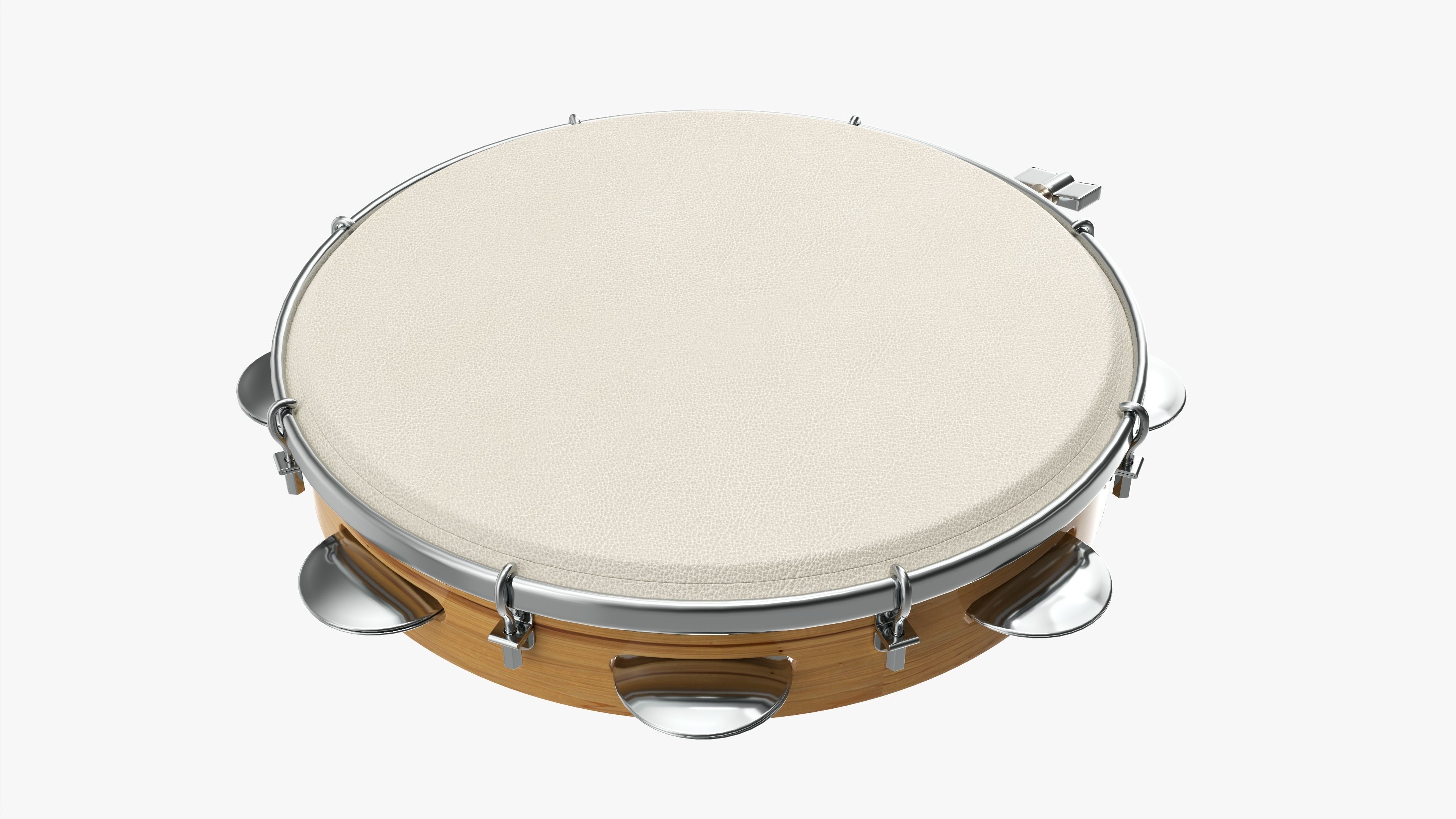 Pandeiro samba music instrument 3D model_1