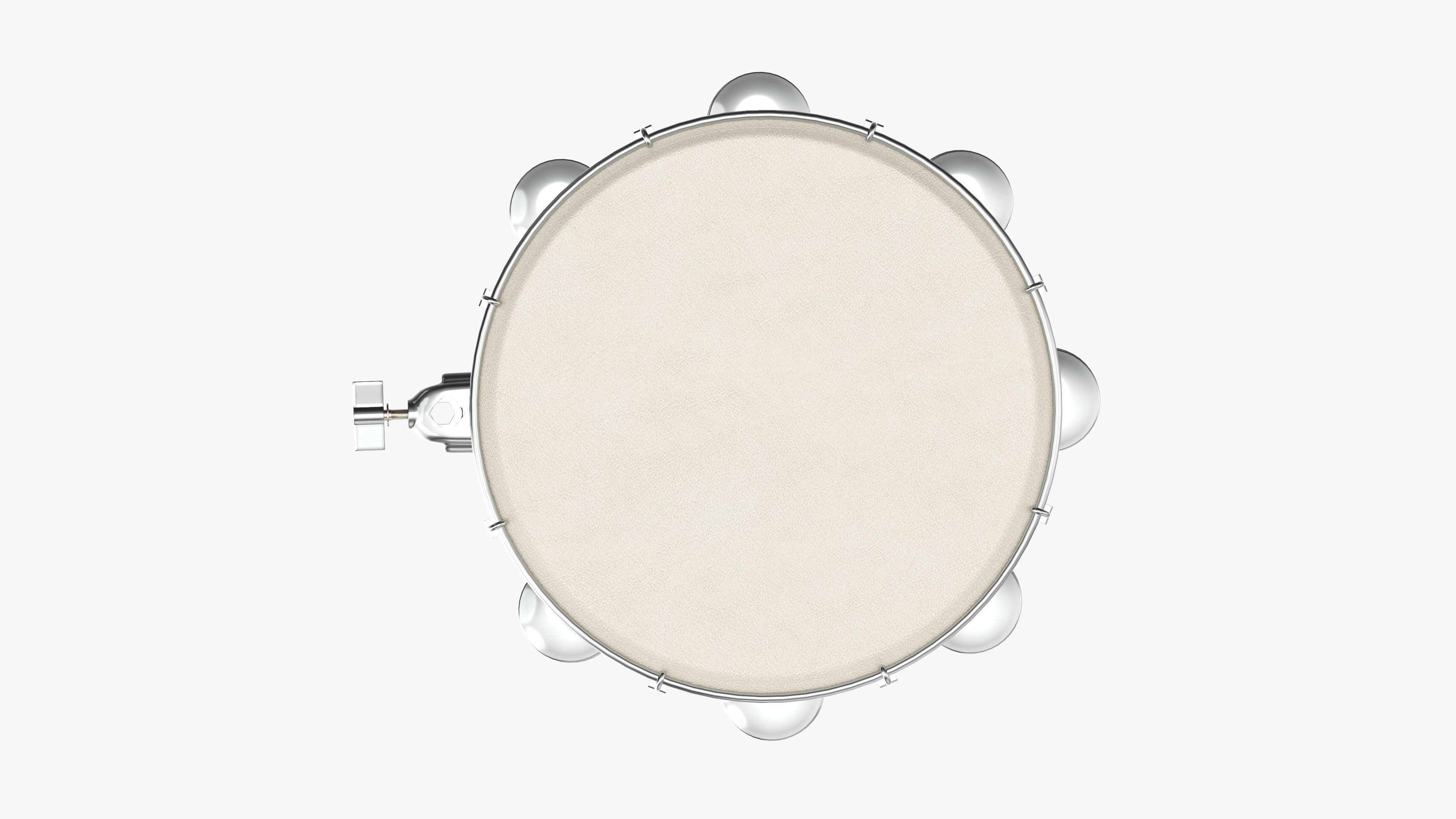 Pandeiro samba music instrument 3D model_5