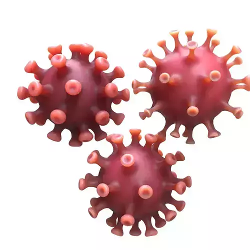 Coronavirus COVID 19 Low-poly 3D model