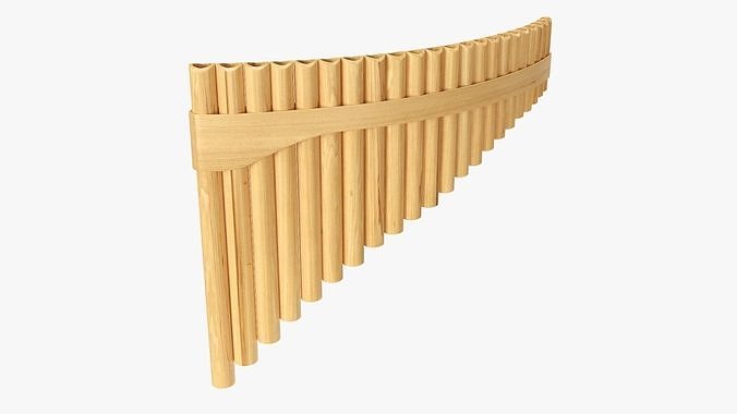 Alto panpipes 3D model