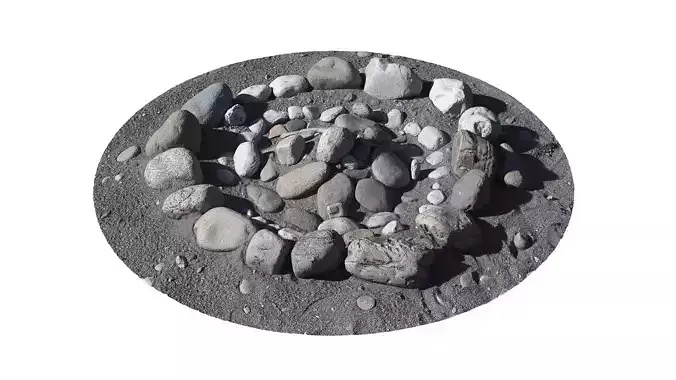 Stacked stones on the ground