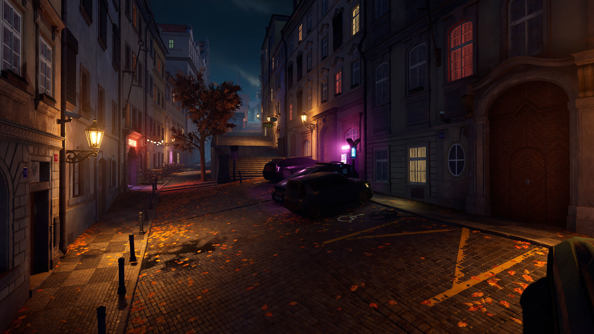 Cyberpunk Prague Street UE4 Low-poly 3D model_4