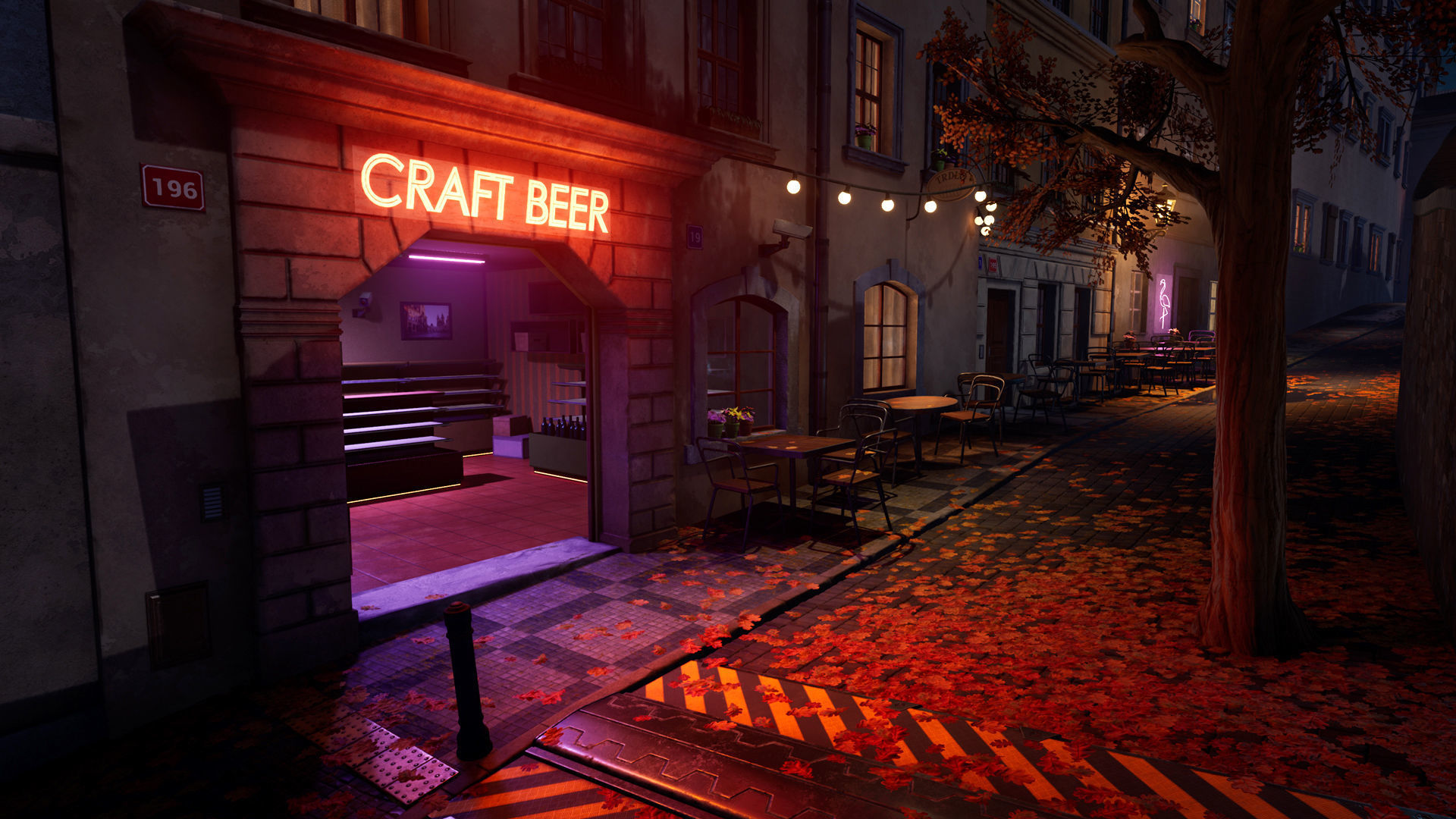 Cyberpunk Prague Street UE4 Low-poly 3D model_7