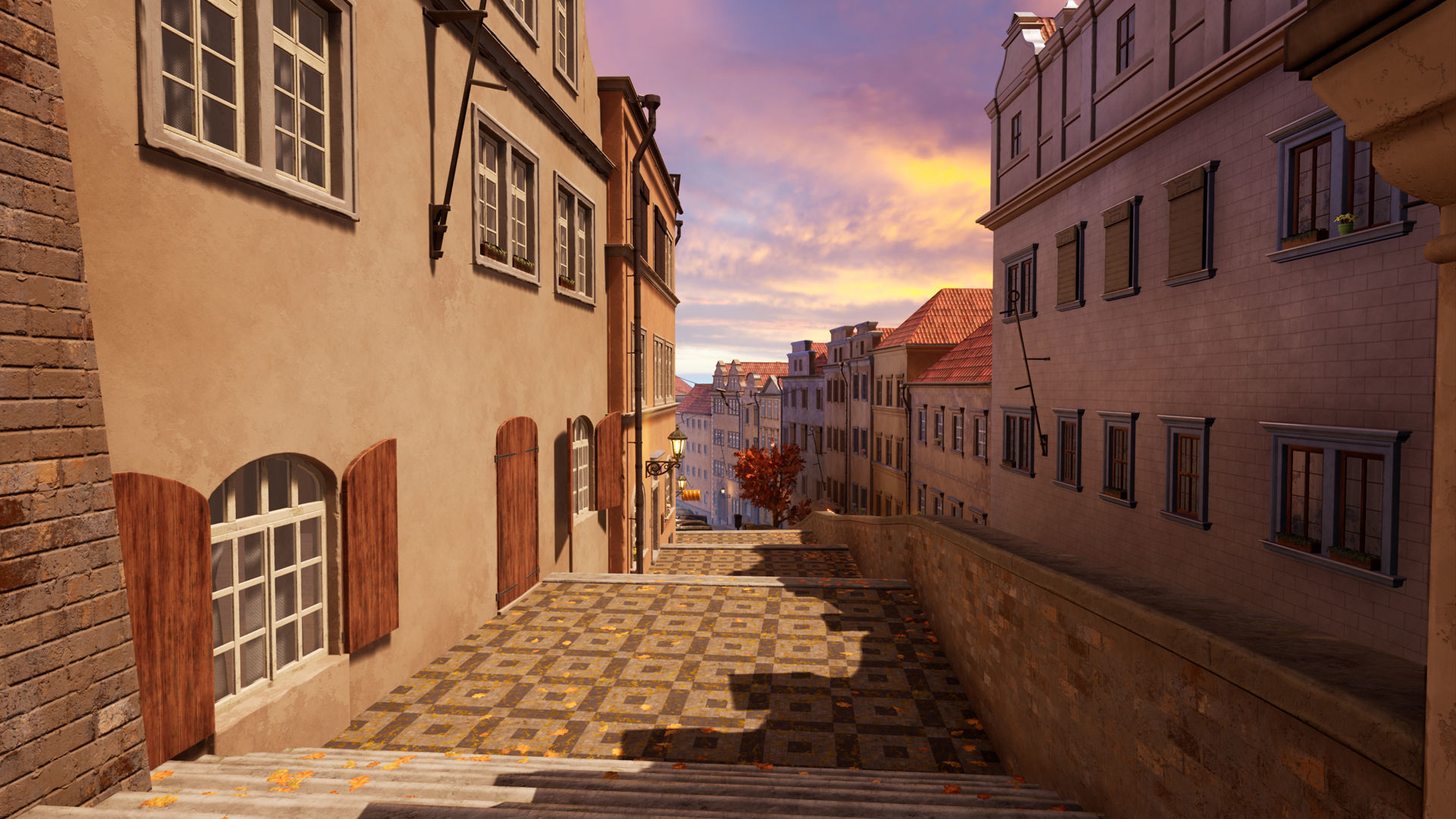 Cyberpunk Prague Street UE4 Low-poly 3D model_16