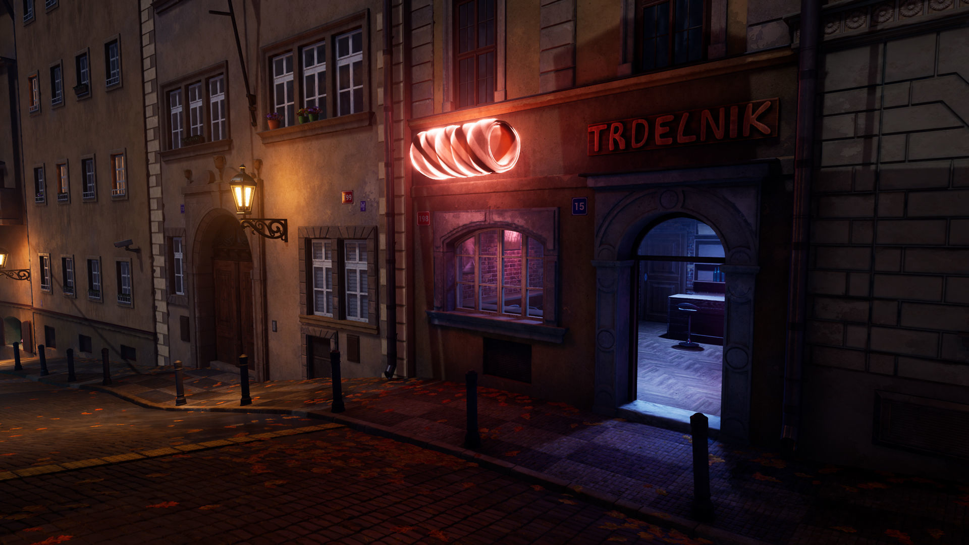 Cyberpunk Prague Street UE4 Low-poly 3D model_8
