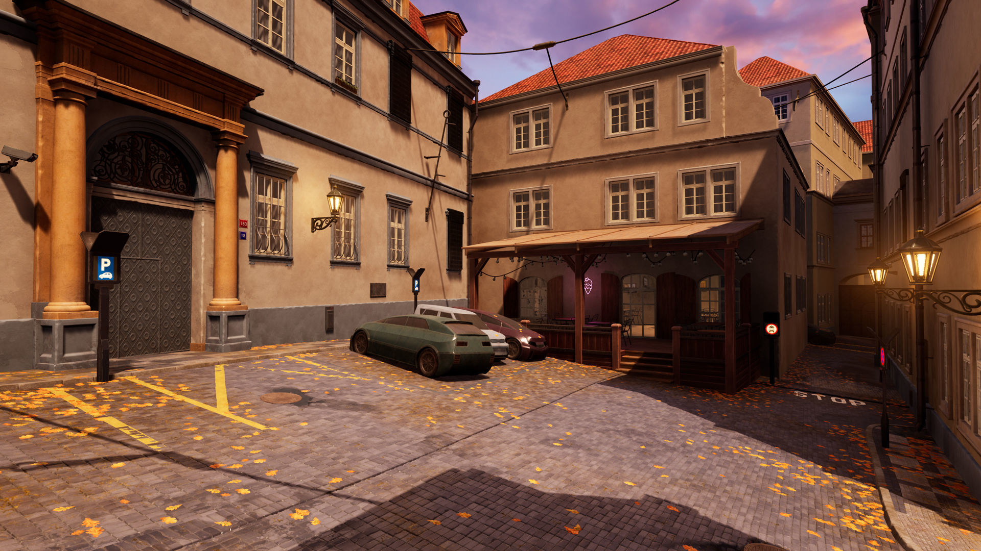 Cyberpunk Prague Street UE4 Low-poly 3D model_15