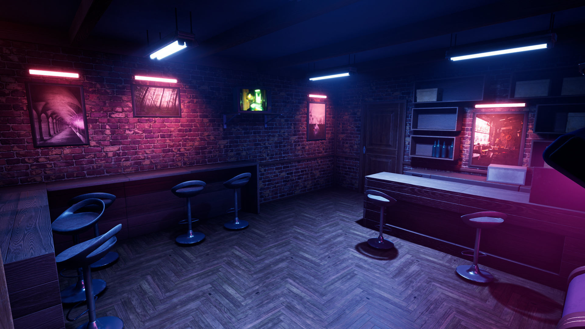 Cyberpunk Prague Street UE4 Low-poly 3D model_9