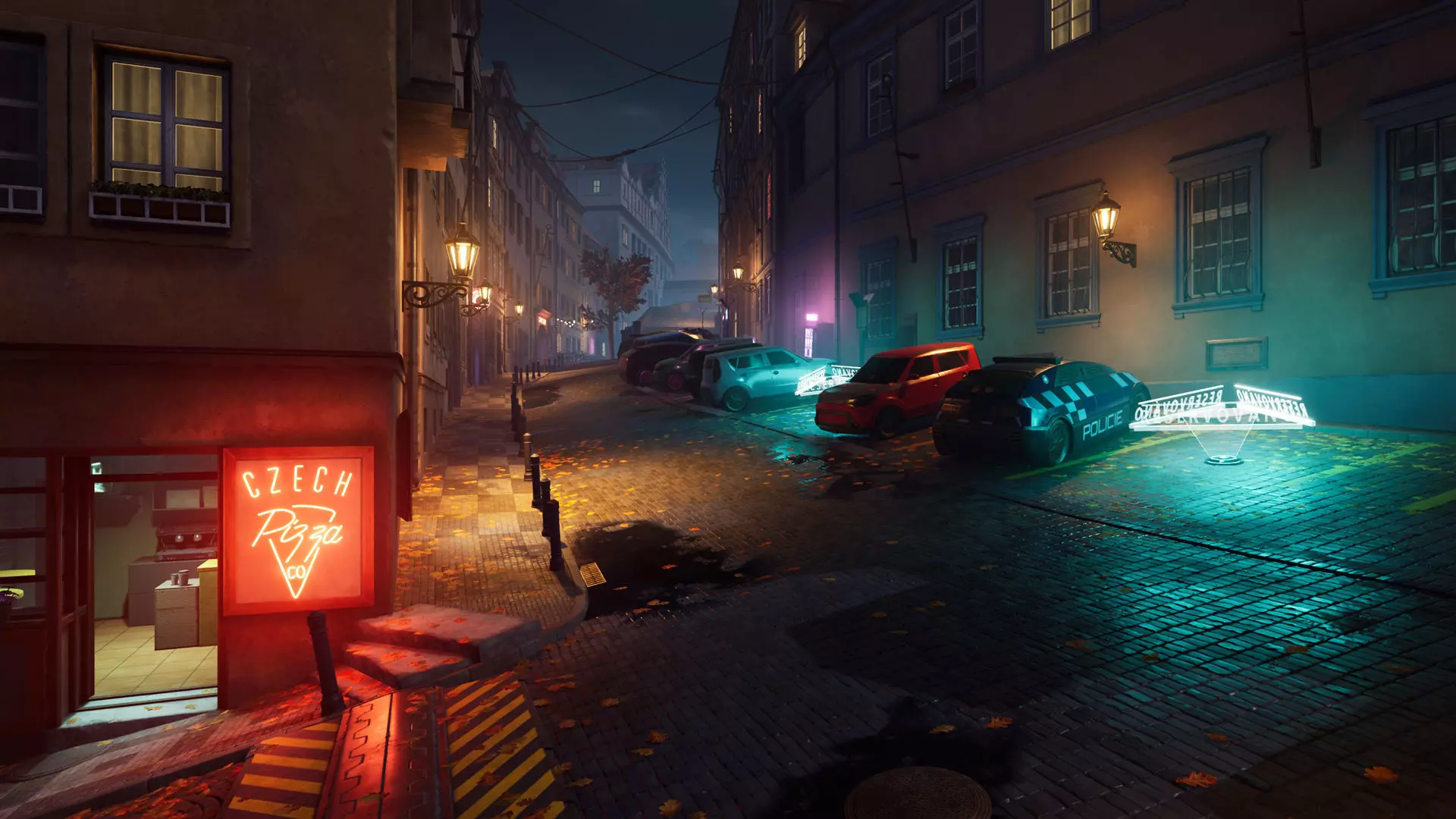 Cyberpunk Prague Street UE4 Low-poly 3D model_0