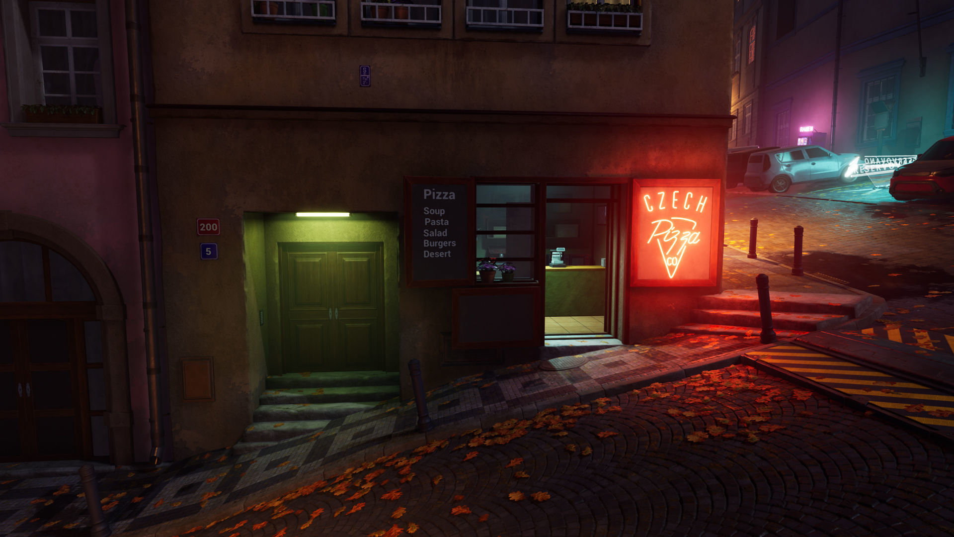 Cyberpunk Prague Street UE4 Low-poly 3D model_10