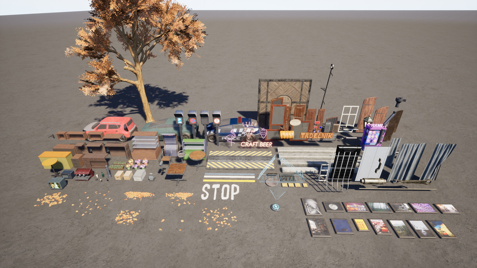 Cyberpunk Prague Street UE4 Low-poly 3D model_12