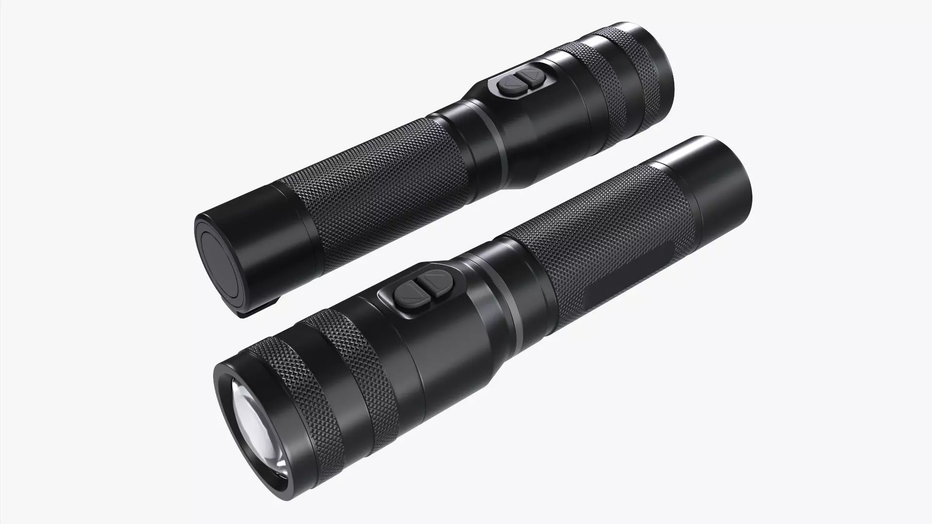 LED flashlight rechargeable 01 3D model_0