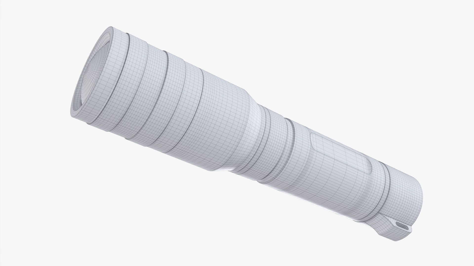 LED flashlight rechargeable 01 3D model_9