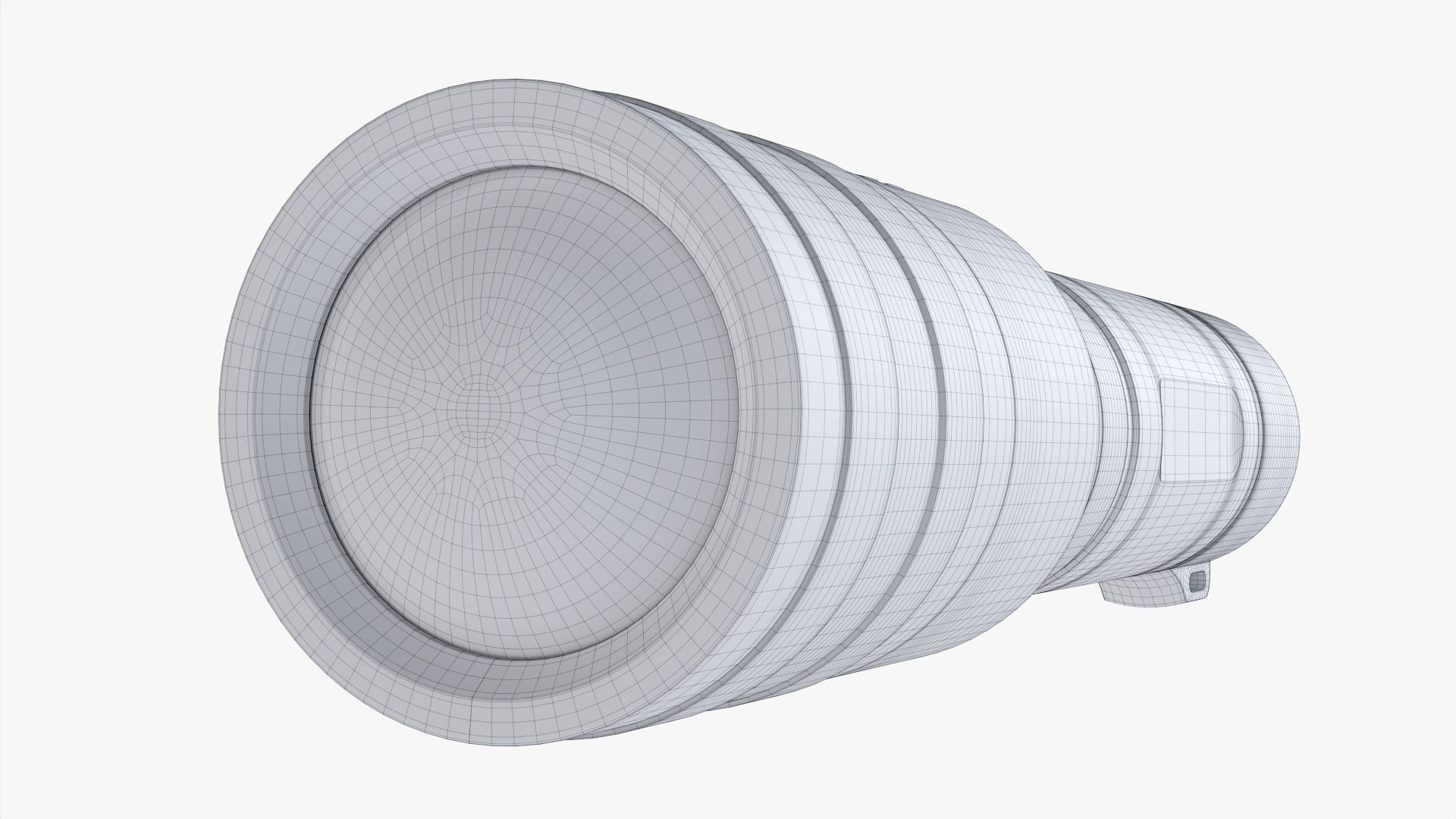 LED flashlight rechargeable 01 3D model_10