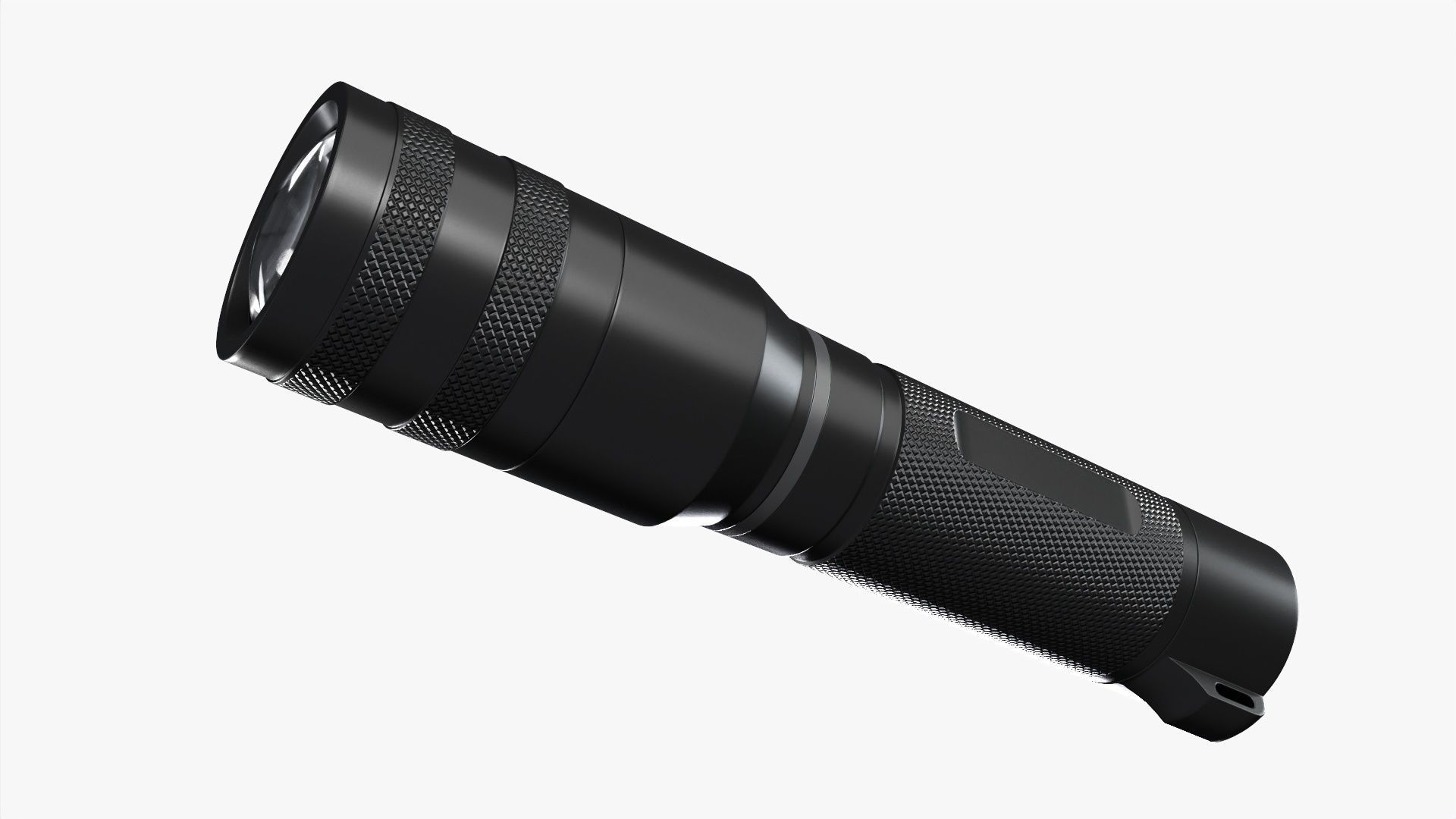 LED flashlight rechargeable 01 3D model_3