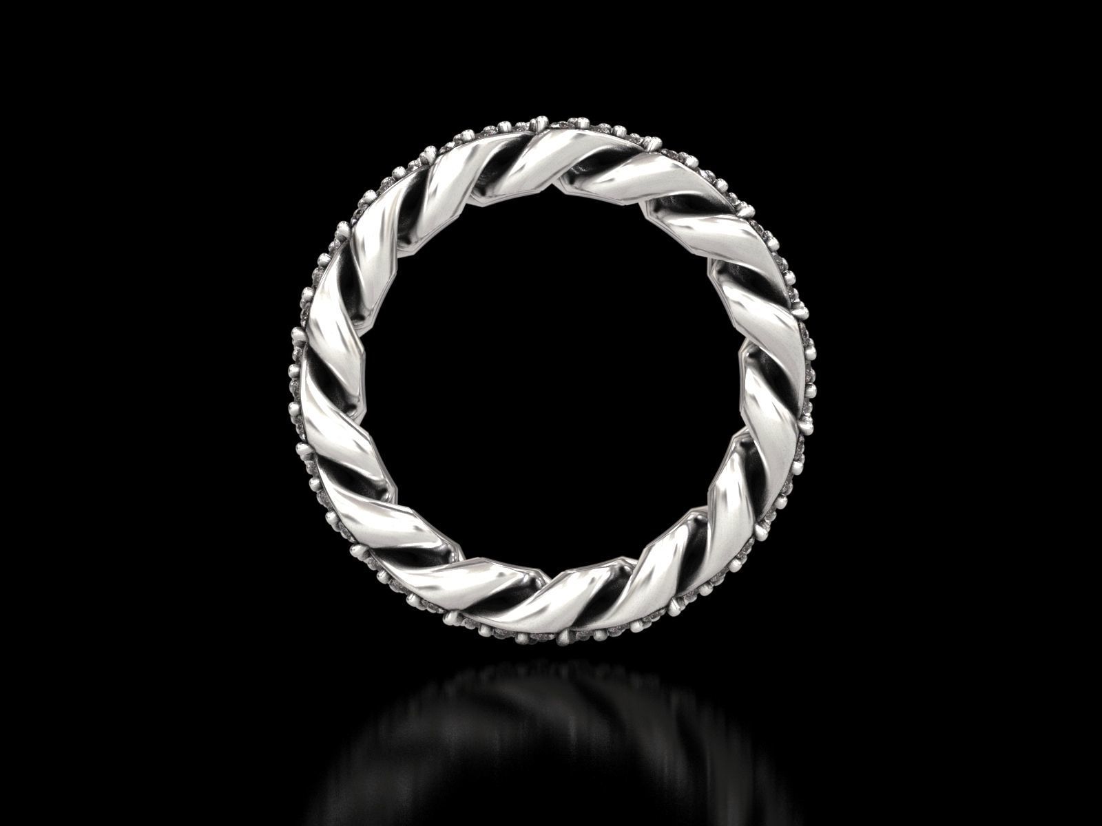 Cuban Chain Ring v2 3D print model_16