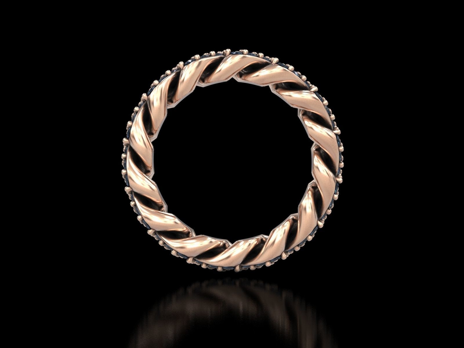 Cuban Chain Ring v2 3D print model_6