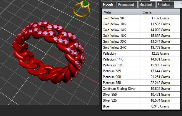 Cuban Chain Ring v2 3D print model_25