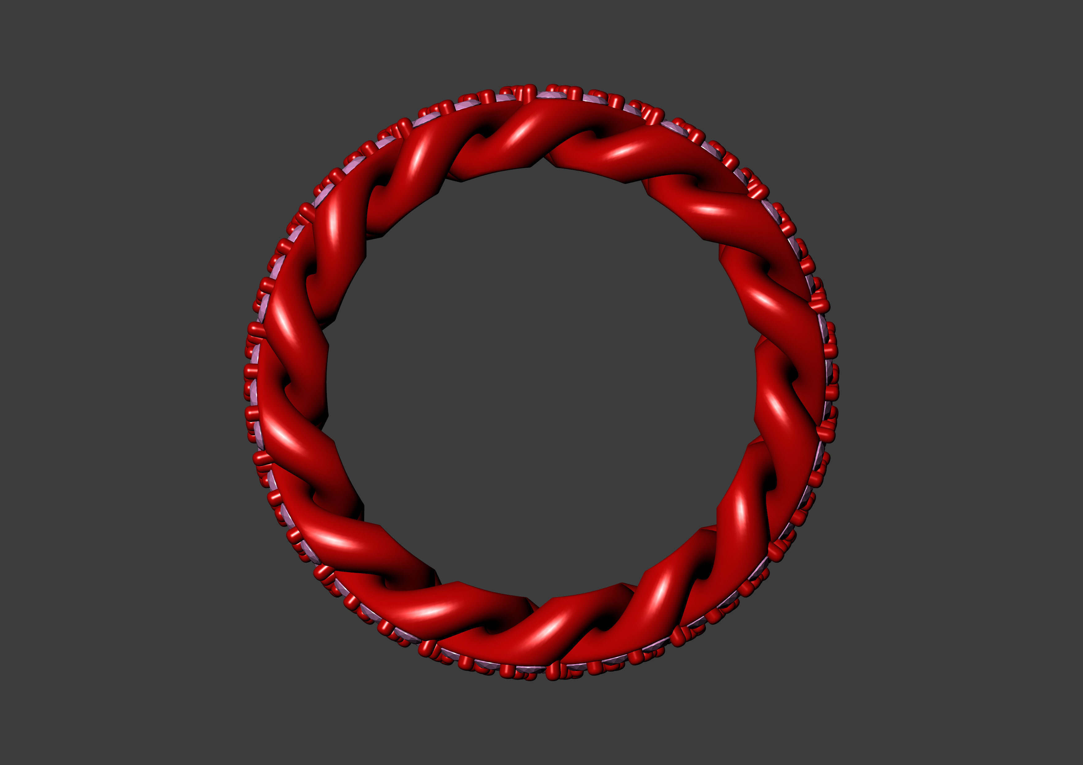 Cuban Chain Ring v2 3D print model_20