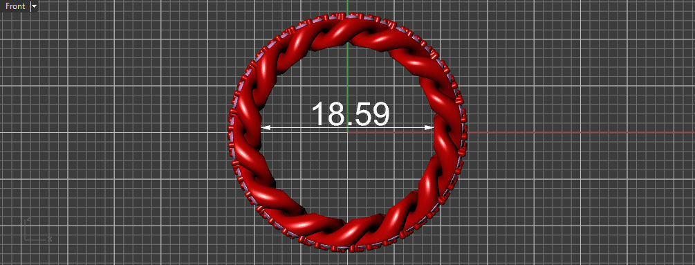Cuban Chain Ring v2 3D print model_19