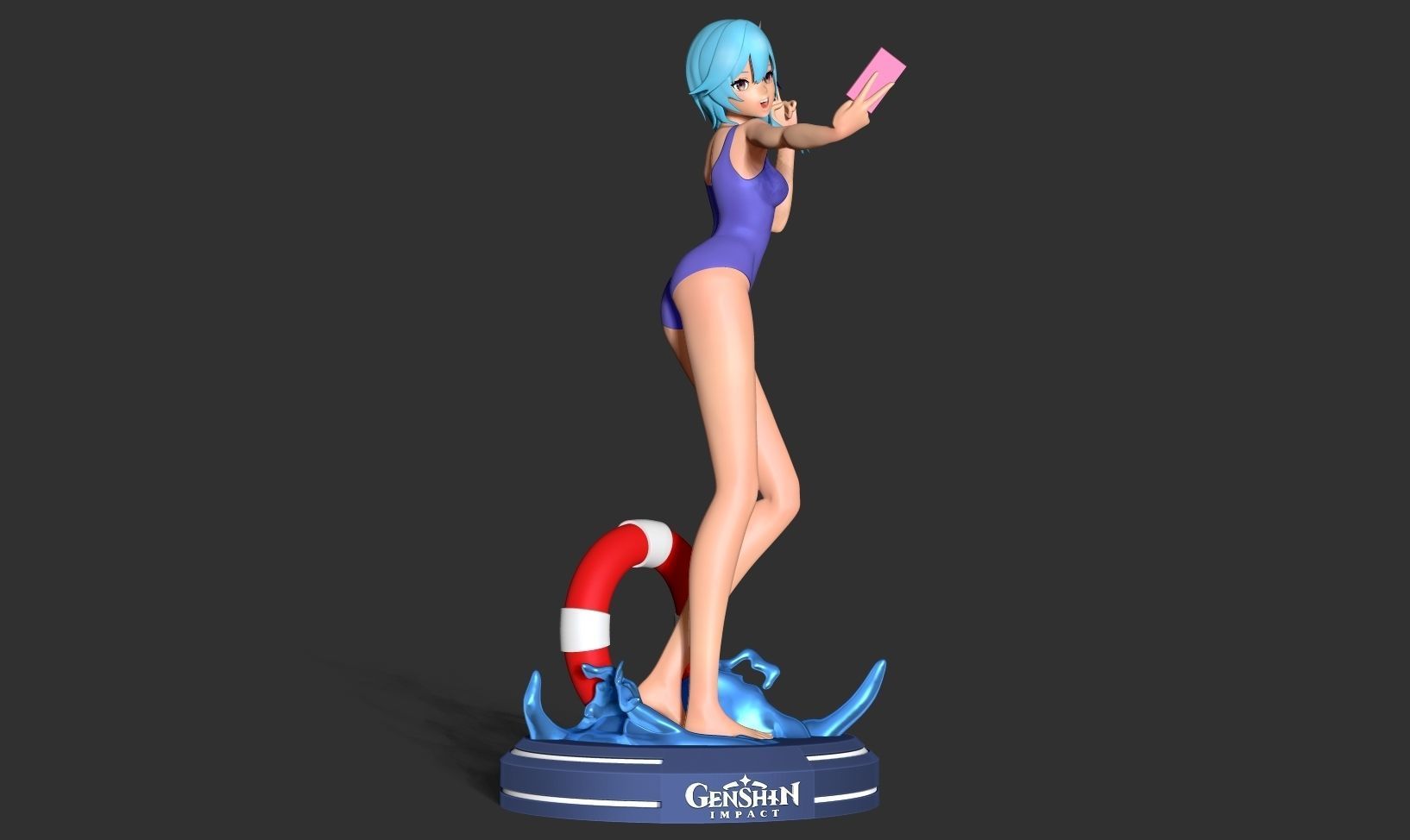 Eula in swimsuit - Genshin Impact Fanart 3D print model_11