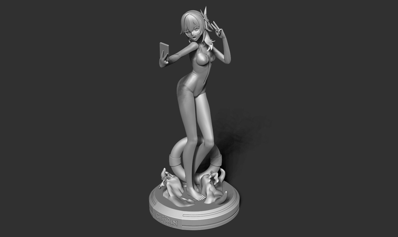 Eula in swimsuit - Genshin Impact Fanart 3D print model_14