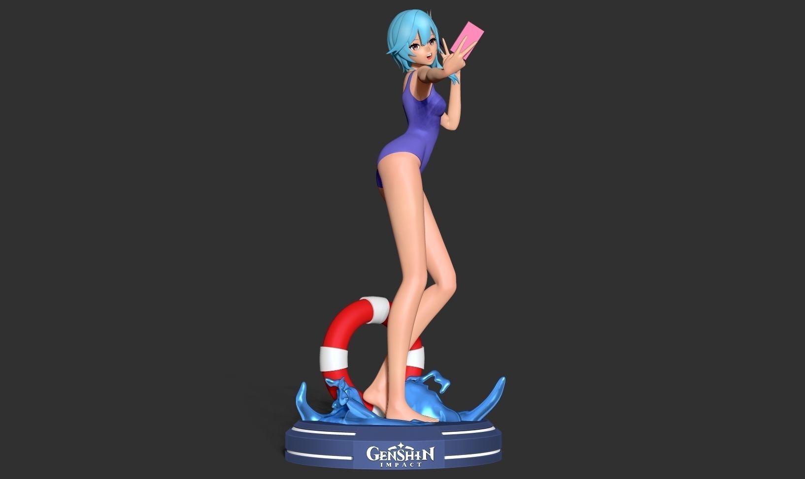Eula in swimsuit - Genshin Impact Fanart 3D print model_7