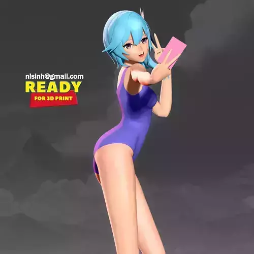 Eula in swimsuit - Genshin Impact Fanart 3D print model Eula in swimsuit - Genshin Impact Fanart 3D print model