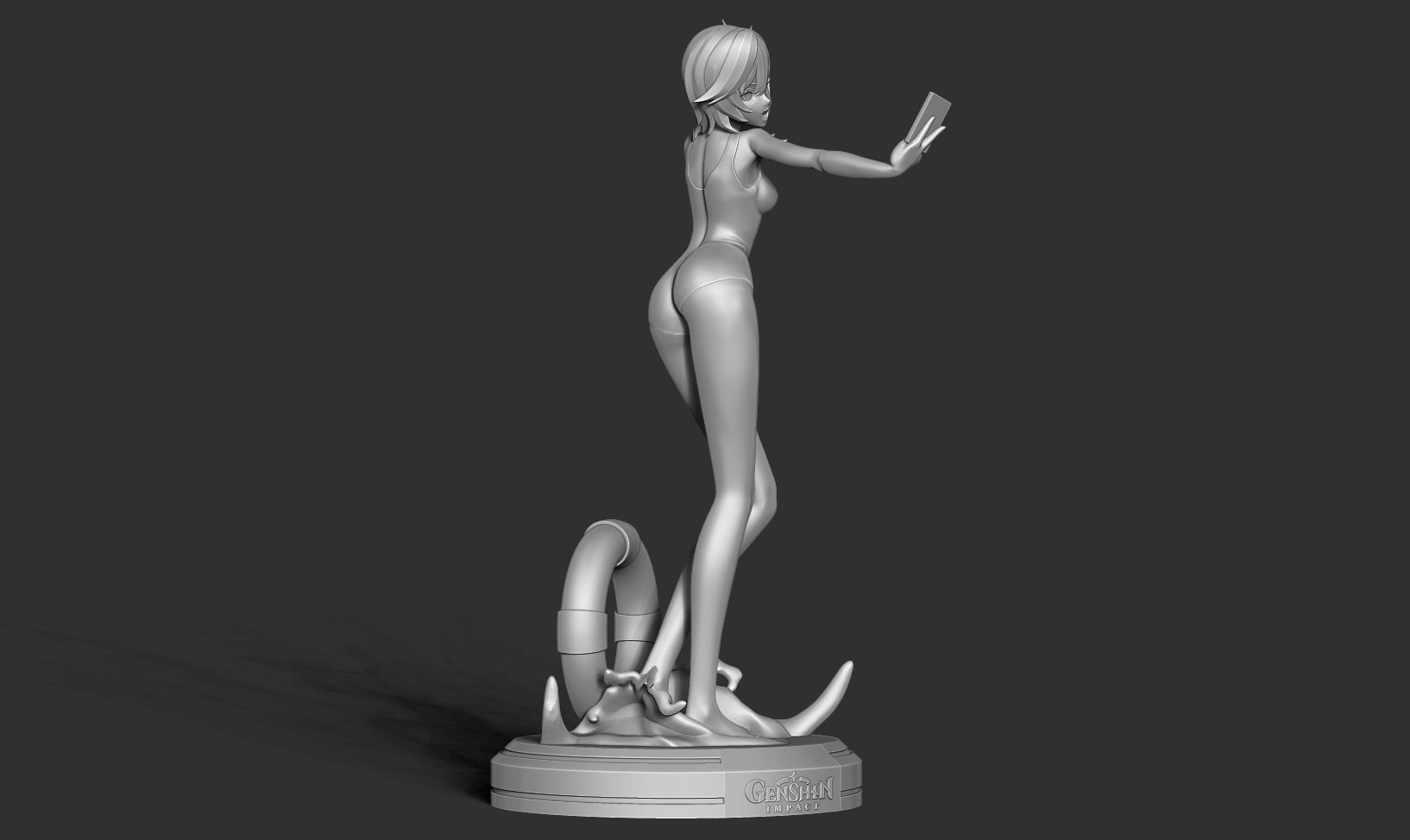 Eula in swimsuit - Genshin Impact Fanart 3D print model_12