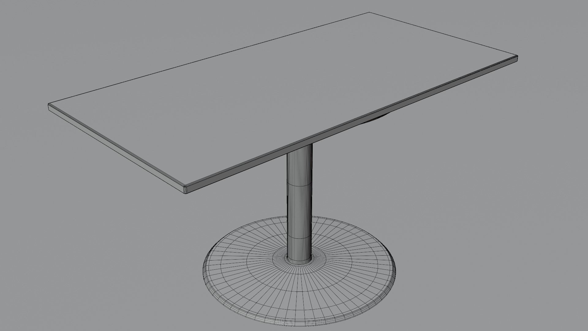 wooden table-A01 Free low-poly 3D model_2