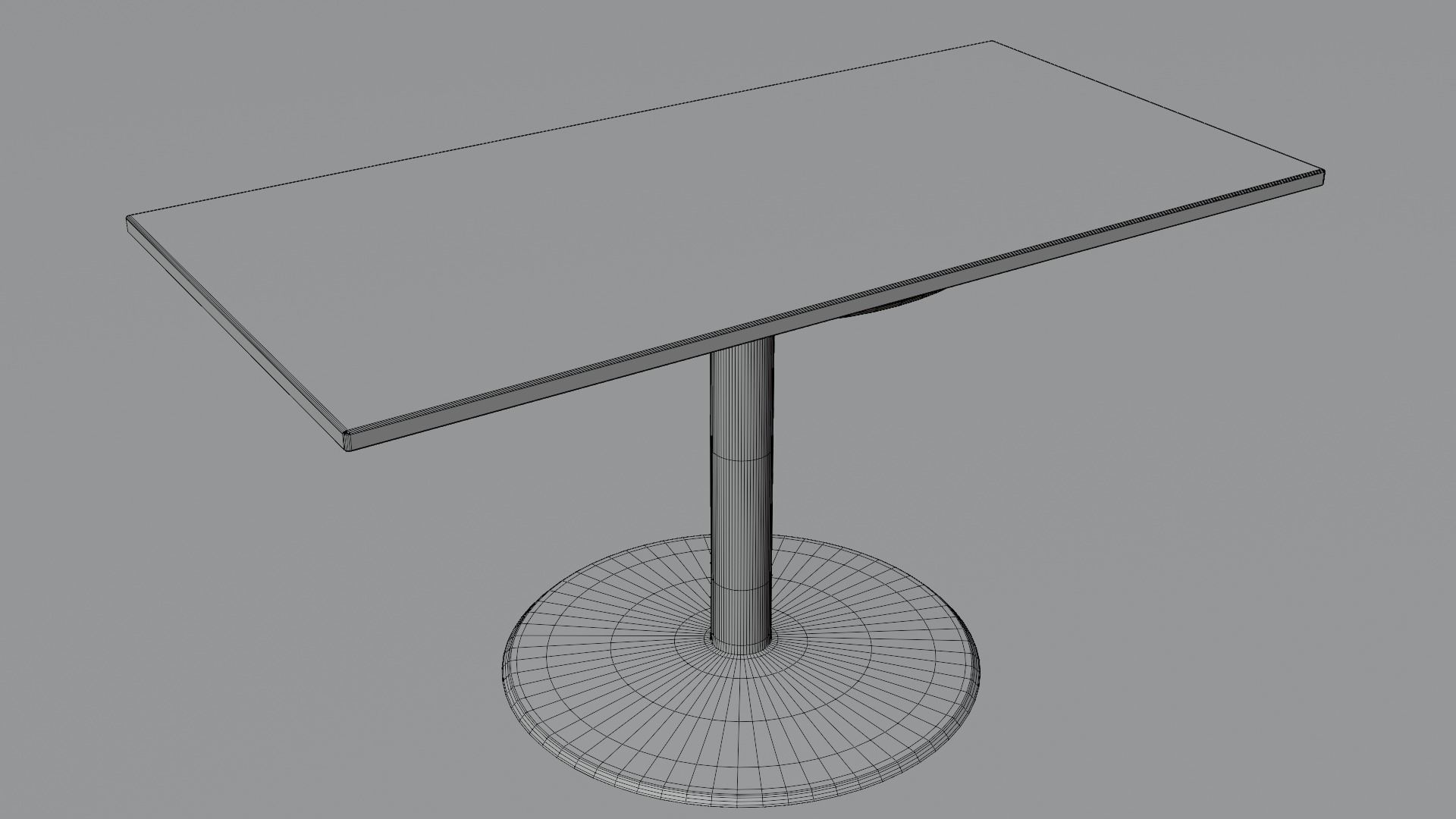 wooden table-A01 Free low-poly 3D model_8