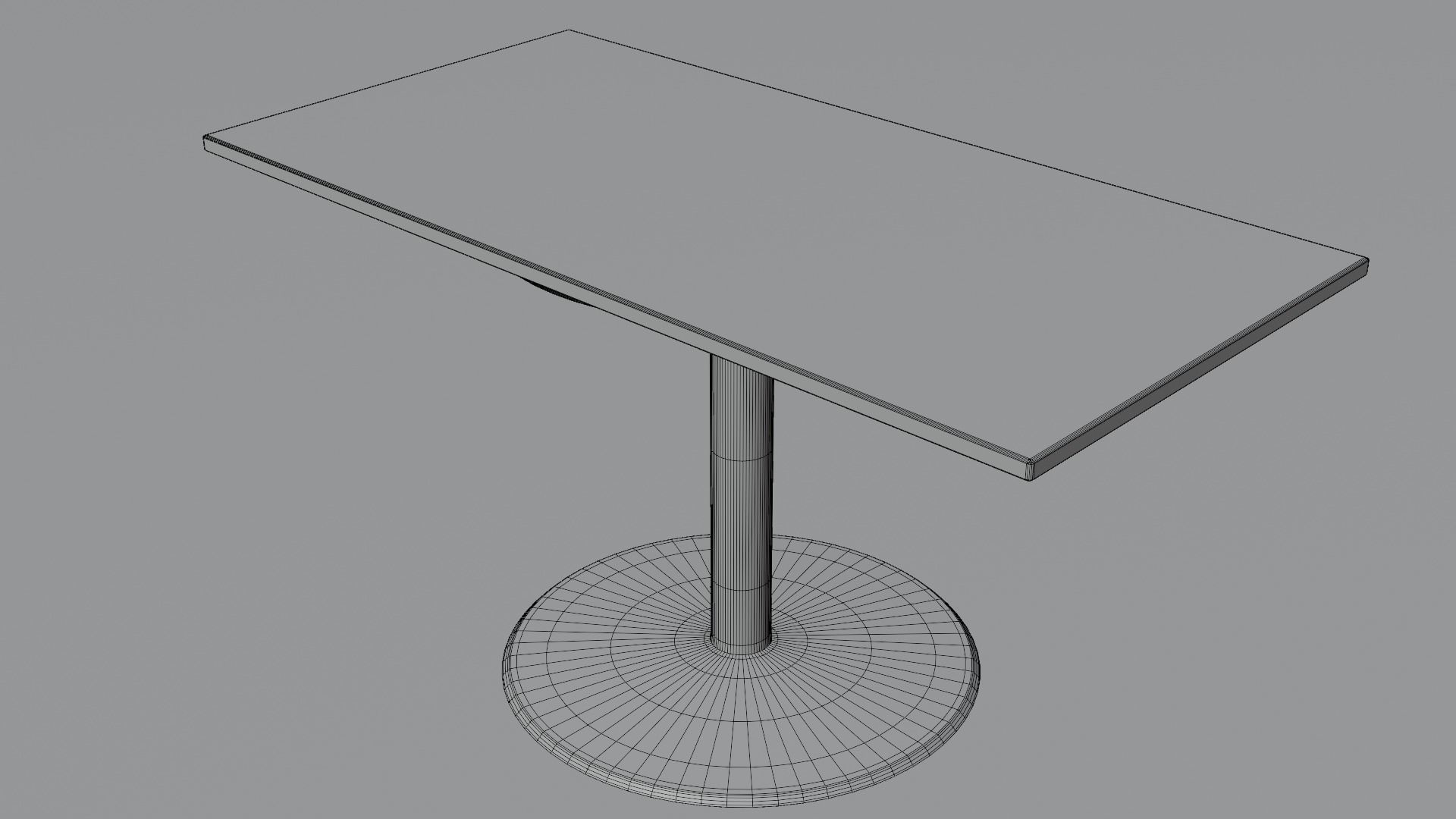 wooden table-A01 Free low-poly 3D model_6