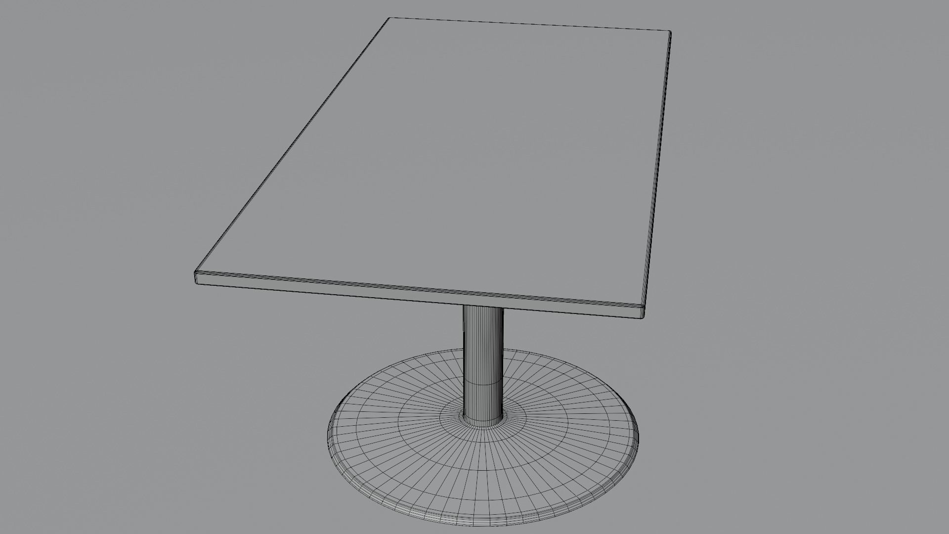 wooden table-A01 Free low-poly 3D model_4