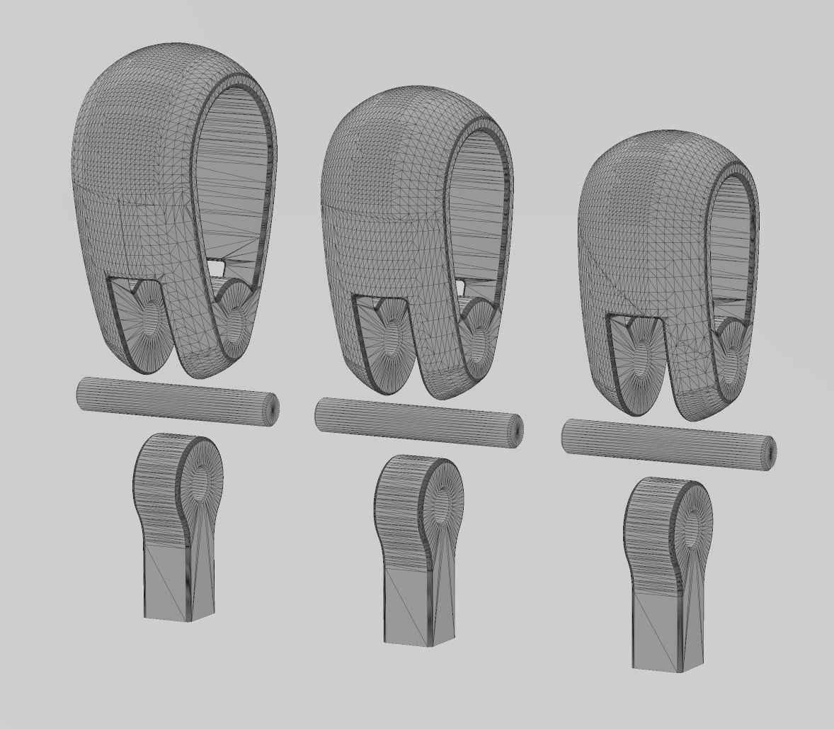 Rounded bail connection for 3 4 5mm chains 3D print model_19