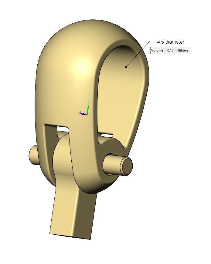Rounded bail connection for 3 4 5mm chains 3D print model_16